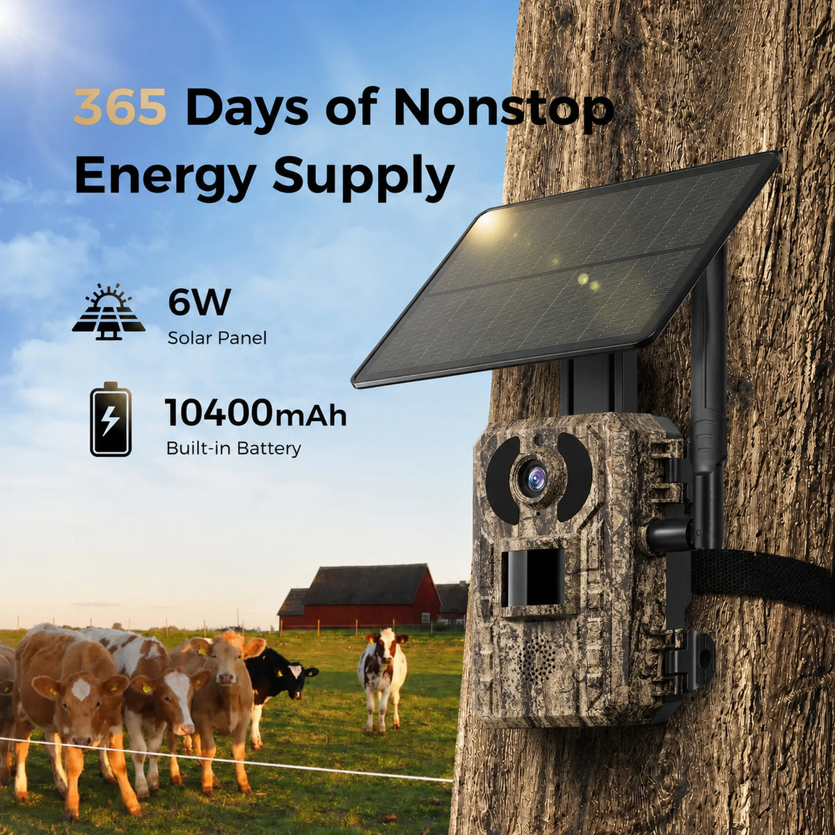 Revolutionary 4G LTE Solar-Powered Hunting Trail Camera with 2K Live Feed and Fast PIR Trigger - Ultimate Wildlife Monitoring Solution!