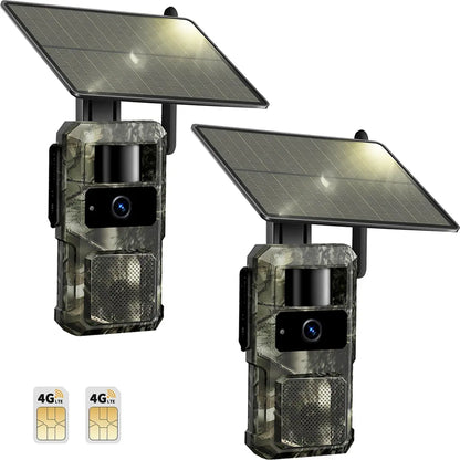 Revolutionary 4G LTE Solar-Powered Hunting Trail Camera with 2K Live Feed and Fast PIR Trigger - Ultimate Wildlife Monitoring Solution!