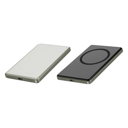Ultra-Thin Magnetic Wireless Power Bank 5000 Mah PD20W Fast Charging Aluminum Alloy Compact Mobile Power Bank