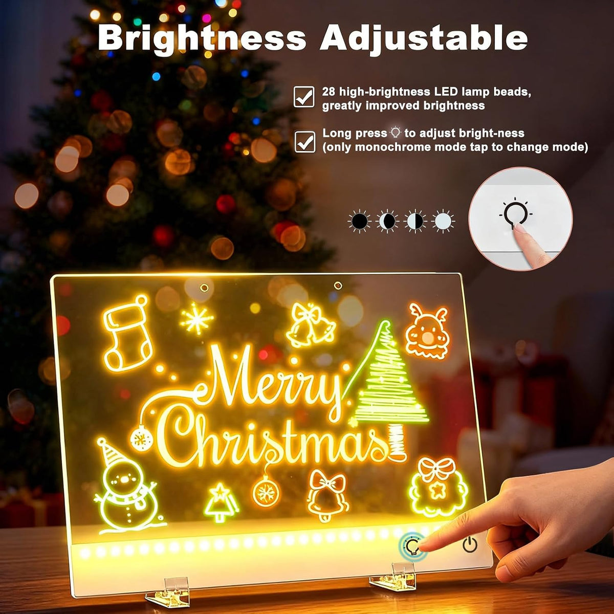 Illuminate Creativity with the 17" LED Drawing Board - 13 Light Effects & Rechargeable Glow Doodle Tablet for Kids - Perfect Gift for Birthdays & Holidays