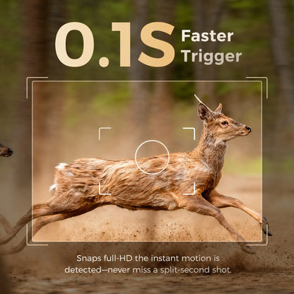 Revolutionary 4G LTE Solar-Powered Hunting Trail Camera with 2K Live Feed and Fast PIR Trigger - Ultimate Wildlife Monitoring Solution!