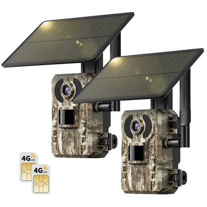 Revolutionary 4G LTE Solar-Powered Hunting Trail Camera with 2K Live Feed and Fast PIR Trigger - Ultimate Wildlife Monitoring Solution!