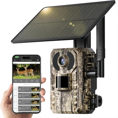 Revolutionary 4G LTE Solar-Powered Hunting Trail Camera with 2K Live Feed and Fast PIR Trigger - Ultimate Wildlife Monitoring Solution!
